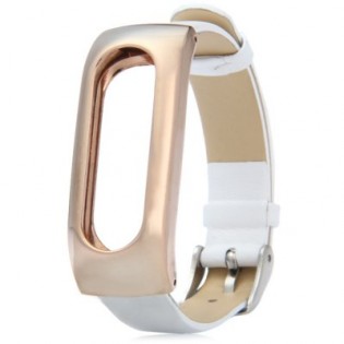 Кожаный ремешок для Xiaomi Mi Band «Mi Fit» Leather White